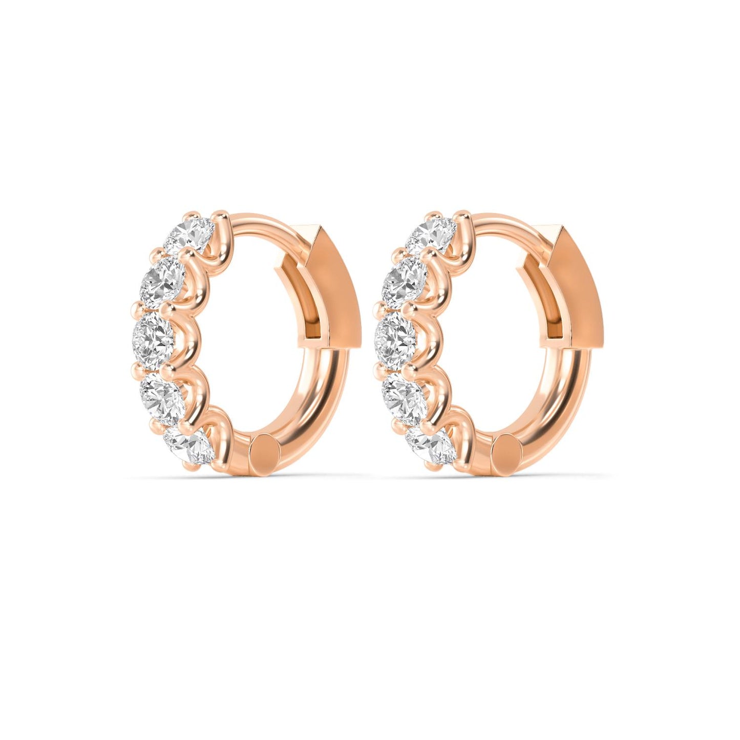 9K Rose Gold Lab Grown Diamond EARRINGS 0.99 ctw E32681-1