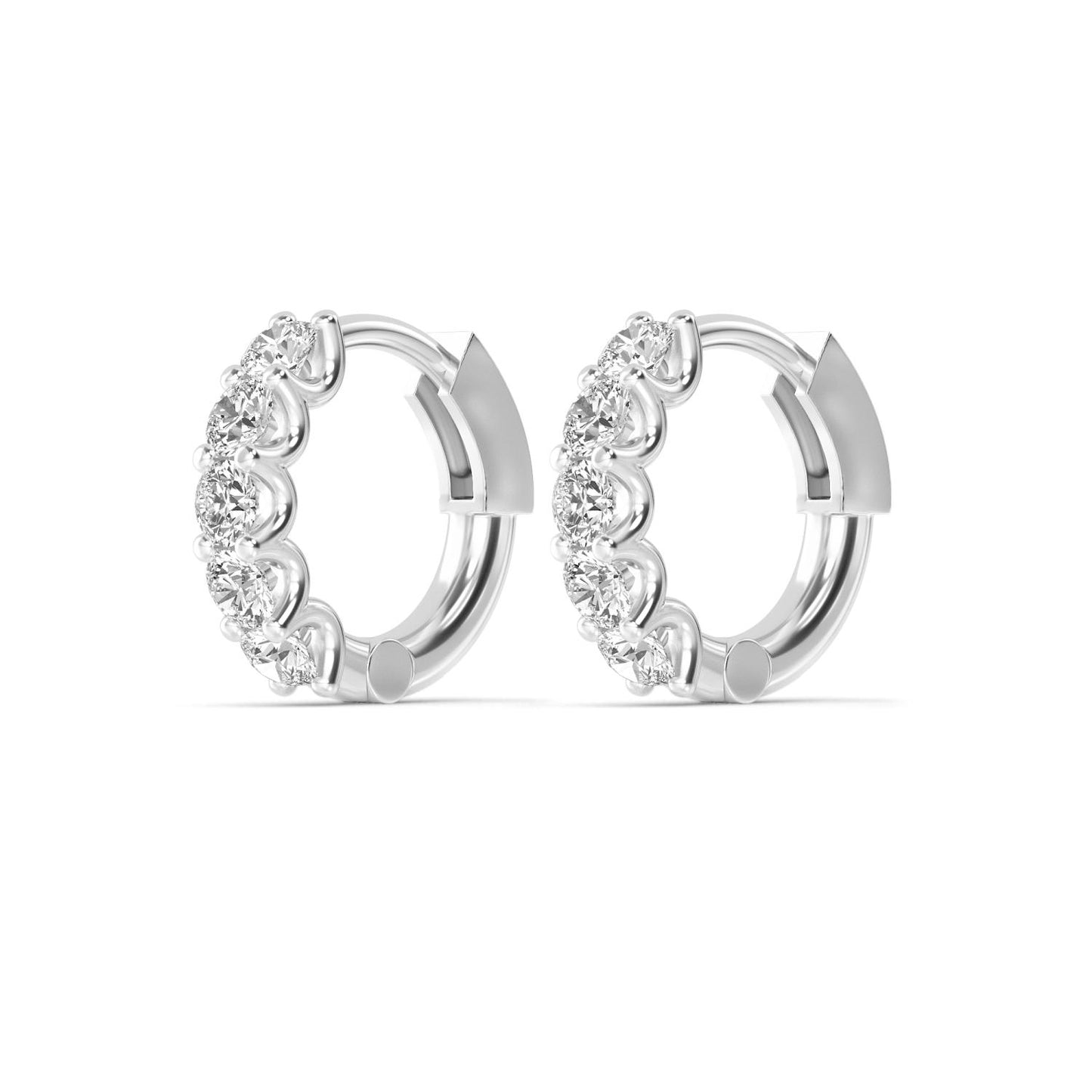 9K White Gold Lab Grown Diamond EARRINGS 0.99 ctw E32681-1
