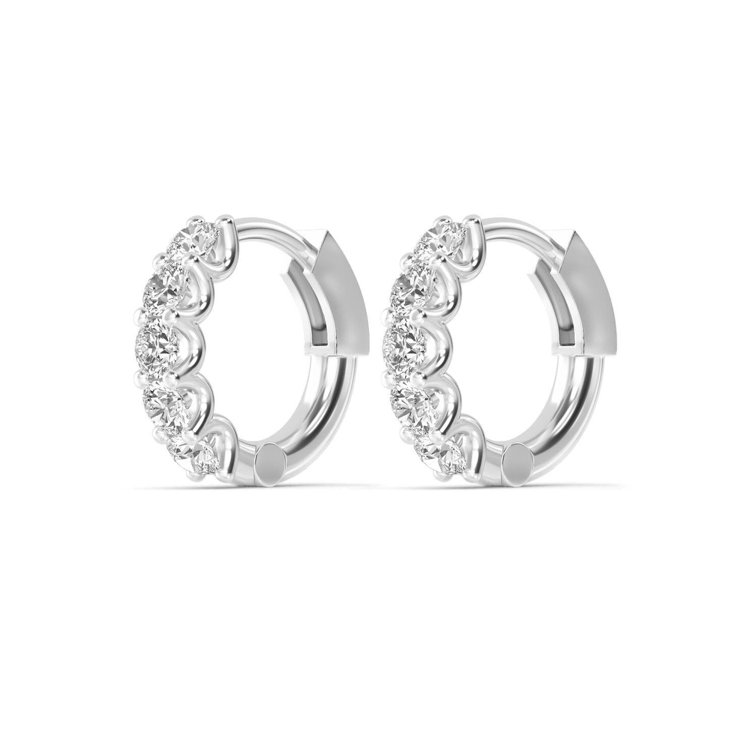9K White Gold Lab Grown Diamond EARRINGS 0.99 ctw E32681-1