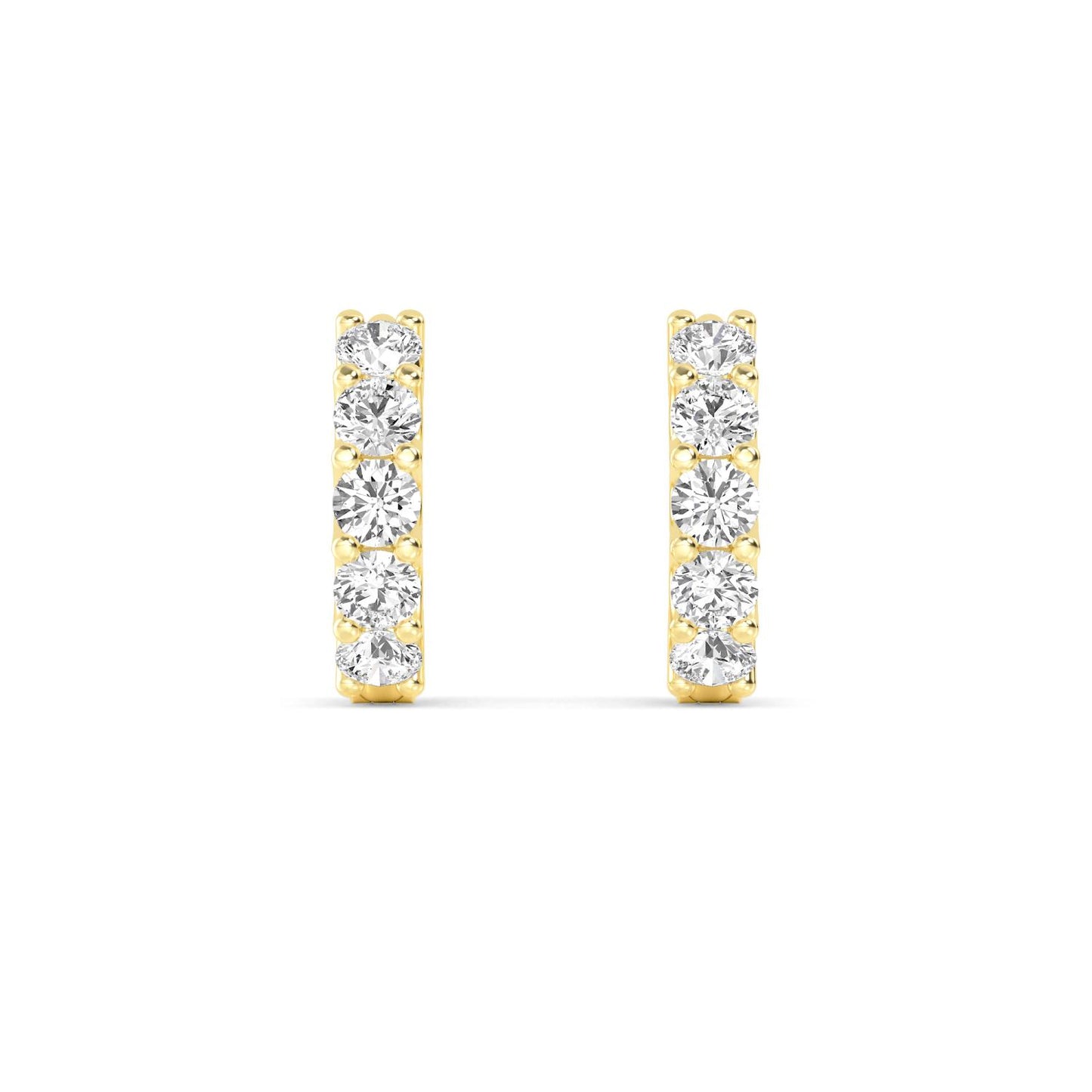 9K Yellow Gold Lab Grown Diamond EARRINGS 0.99 ctw E32681-1