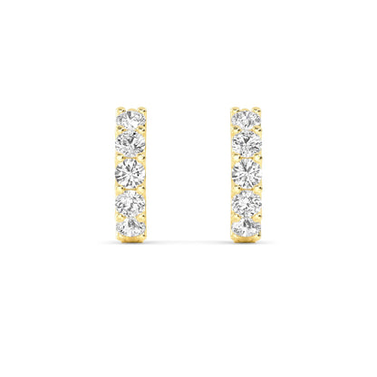 9K Yellow Gold Lab Grown Diamond EARRINGS 0.99 ctw E32681-1