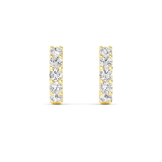 9K Yellow Gold Lab Grown Diamond EARRINGS 0.99 ctw E32681-1