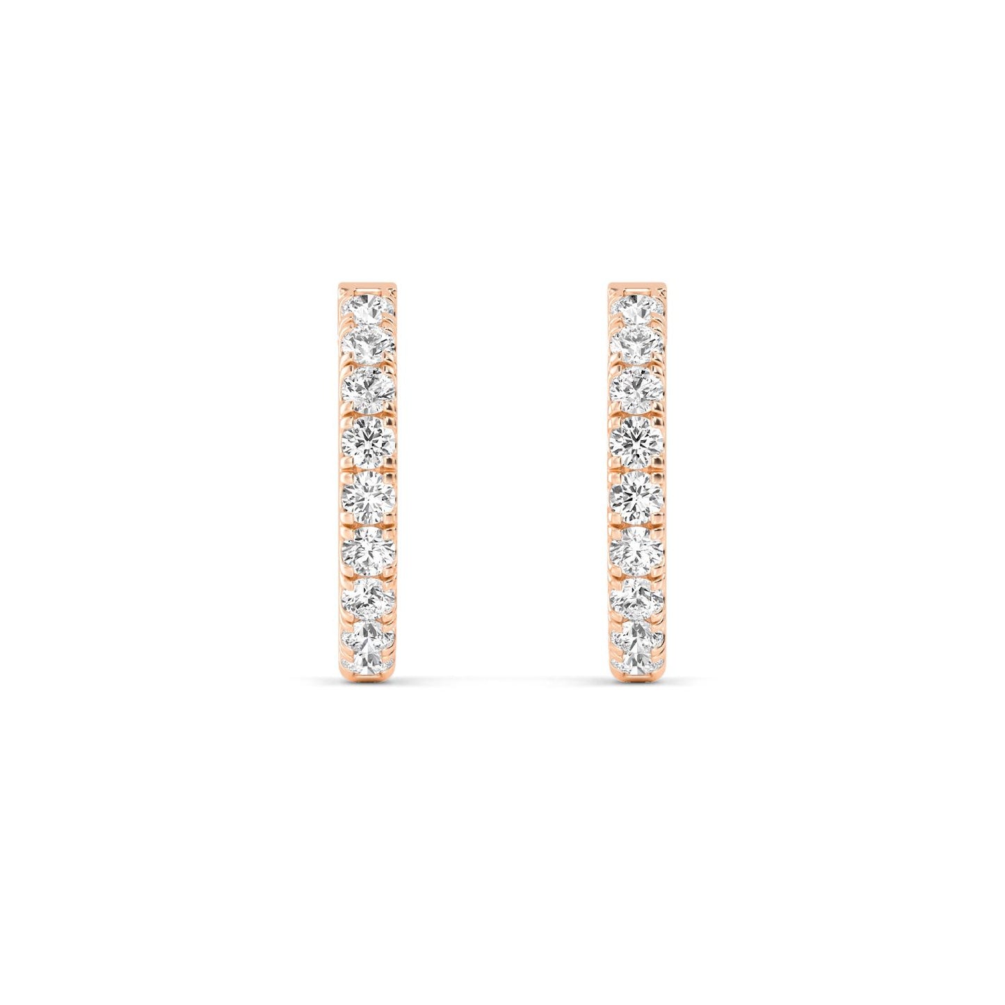 9K Rose Gold Lab Grown Diamond EARRINGS 1.00 ctw E32779-1