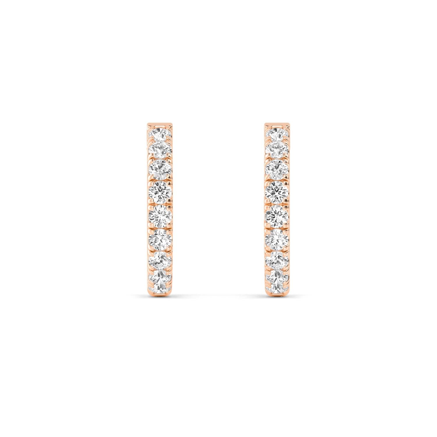 9K Rose Gold Lab Grown Diamond EARRINGS 1.00 ctw E32779-1