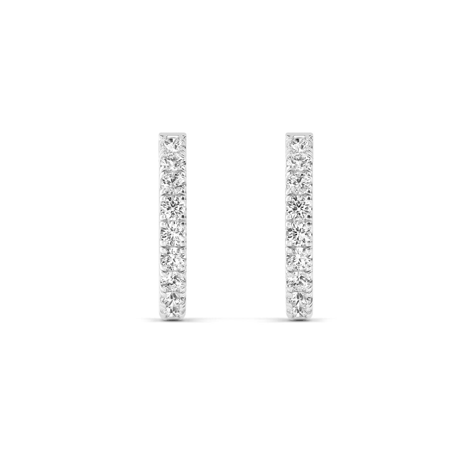 9K White Gold Lab Grown Diamond EARRINGS 1.00 ctw E32779-1