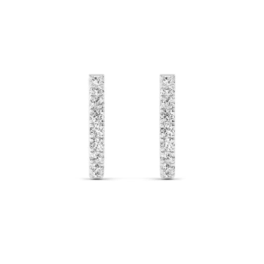 9K White Gold Lab Grown Diamond EARRINGS 1.00 ctw E32779-1