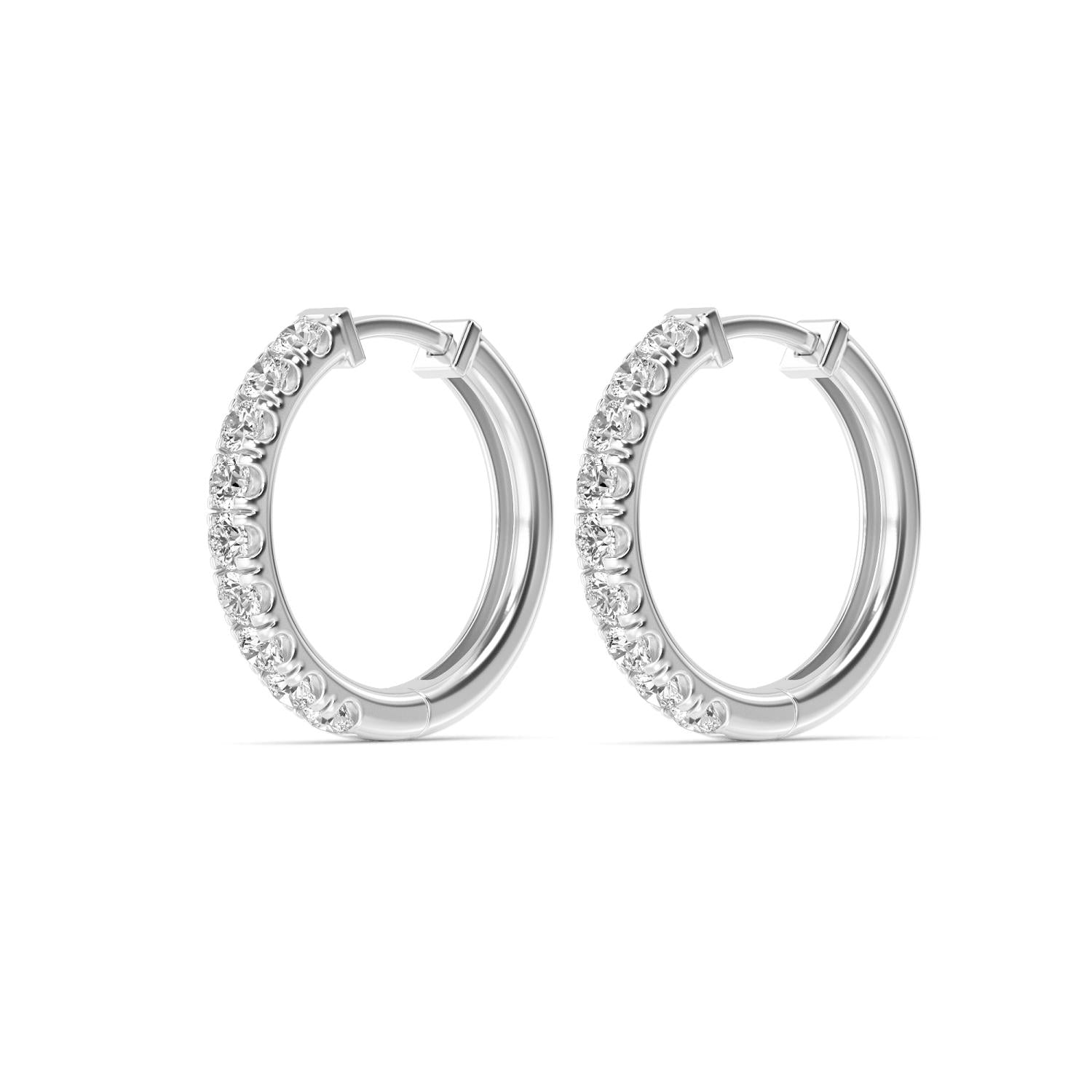 9K White Gold Lab Grown Diamond EARRINGS 1.00 ctw E32779-1