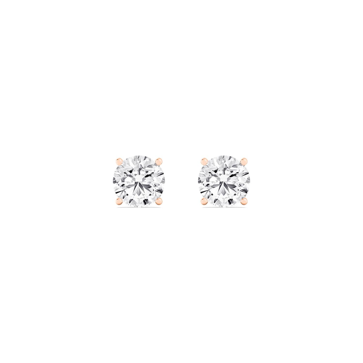 9K Rose Gold Lab Grown Diamond EARRINGS 4.00 ctw E32932-4