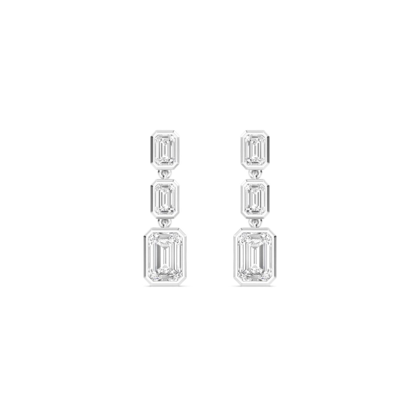 9K White Gold Lab Grown Diamond EARRINGS 3.13 ctw E33245EM-3
