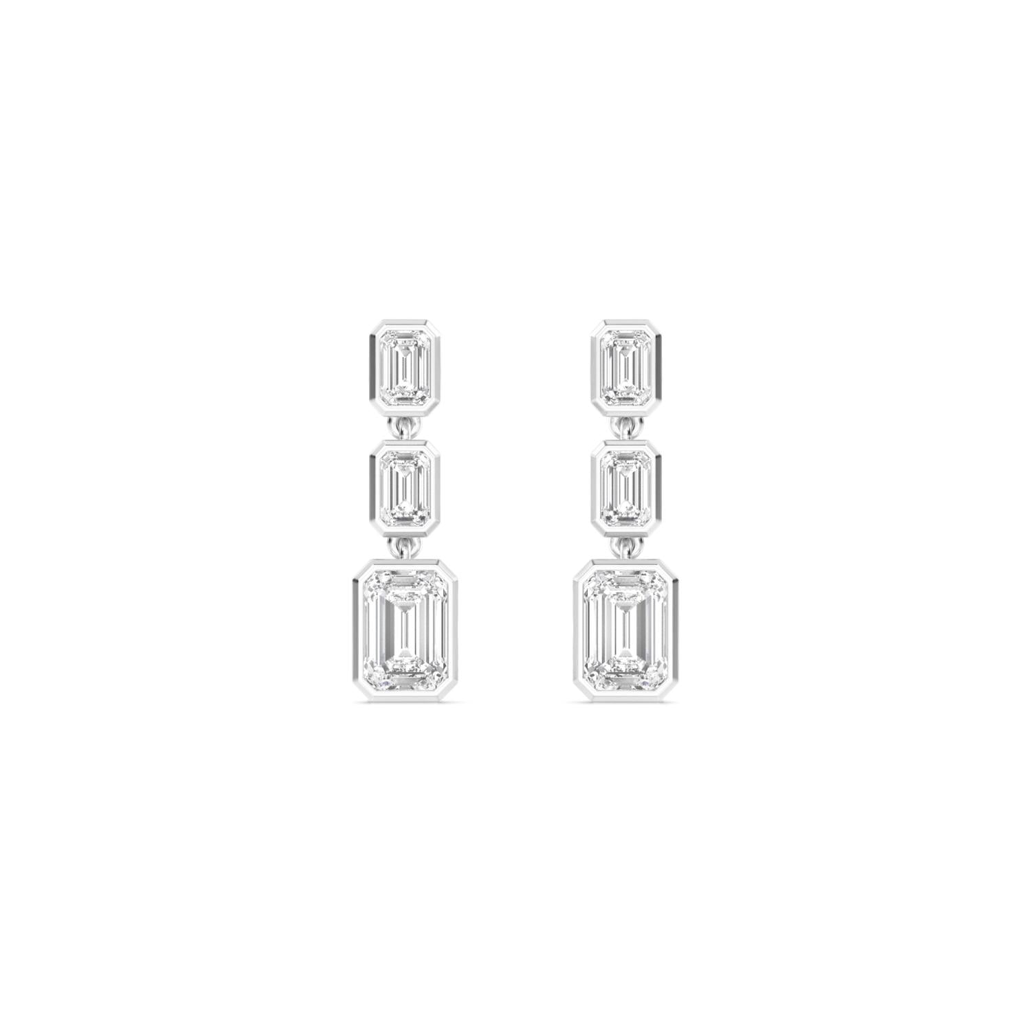 9K White Gold Lab Grown Diamond EARRINGS 3.13 ctw E33245EM-3