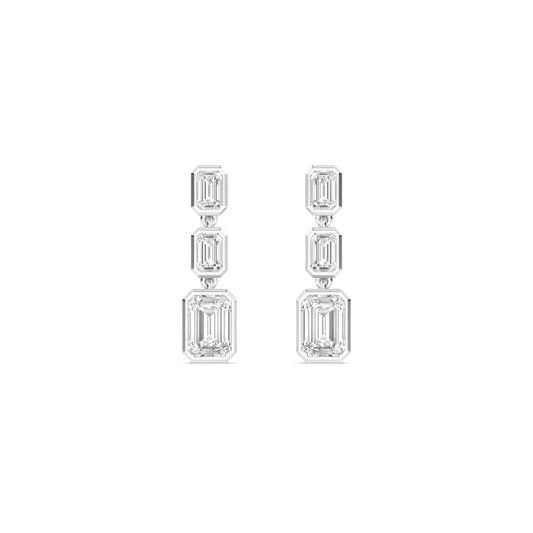 9K White Gold Lab Grown Diamond EARRINGS 3.13 ctw E33245EM-3