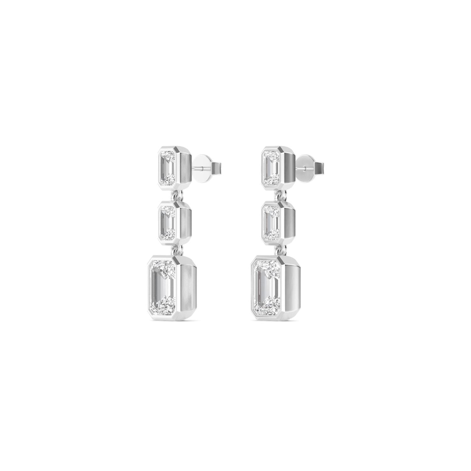 9K White Gold Lab Grown Diamond EARRINGS 3.13 ctw E33245EM-3