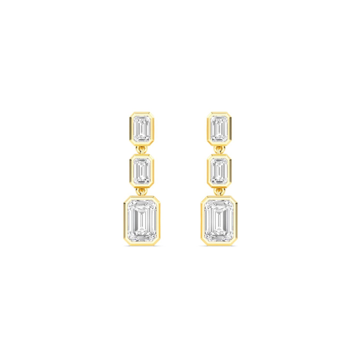9K Yellow Gold Lab Grown Diamond EARRINGS 3.13 ctw E33245EM-3