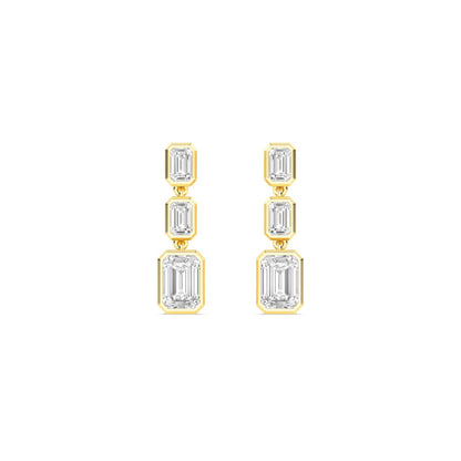 9K Yellow Gold Lab Grown Diamond EARRINGS 3.13 ctw E33245EM-3