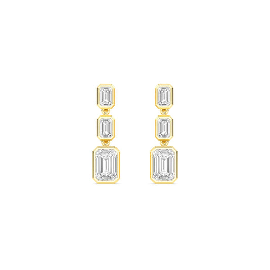 9K Yellow Gold Lab Grown Diamond EARRINGS 3.13 ctw E33245EM-3