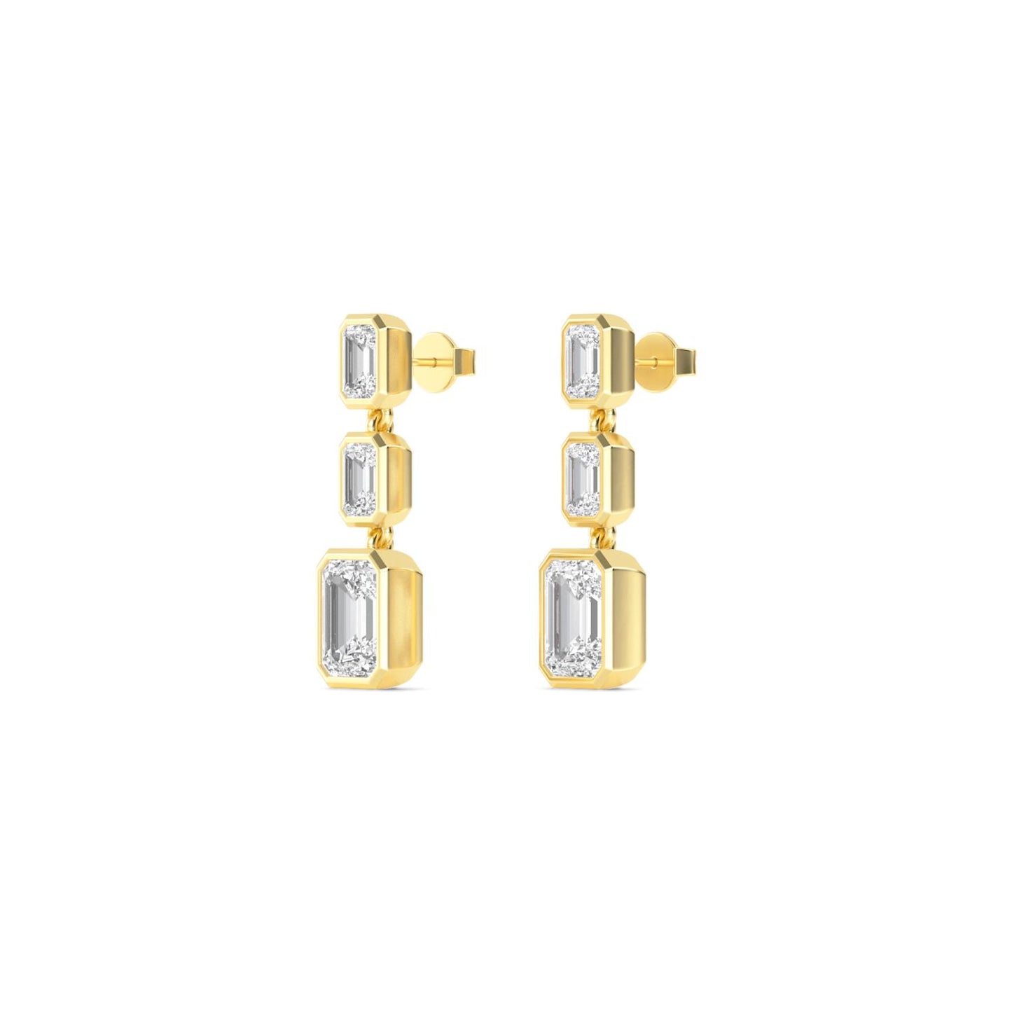 9K Yellow Gold Lab Grown Diamond EARRINGS 3.13 ctw E33245EM-3