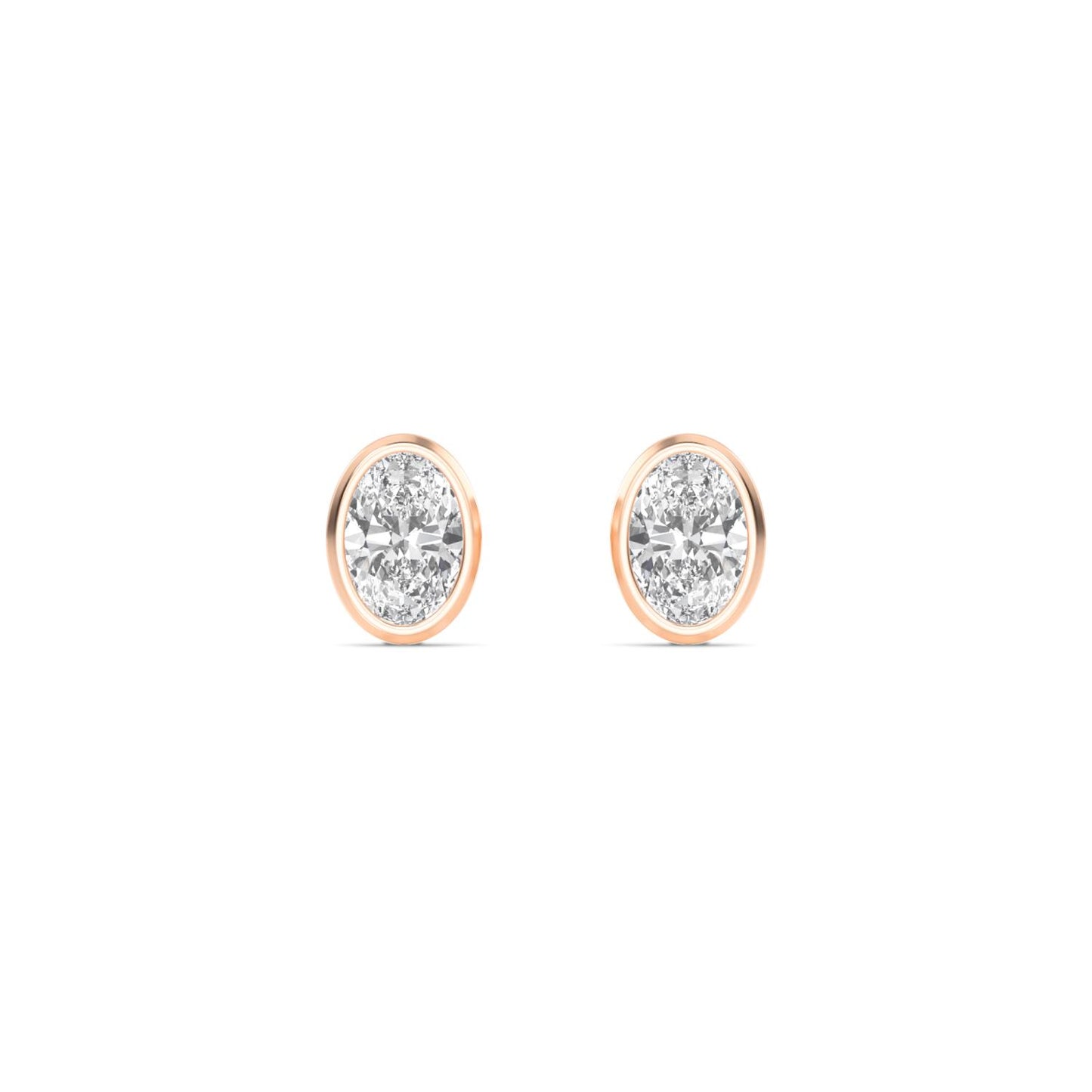 9K Rose Gold Lab Grown Diamond EARRINGS 2.00 ctw E33247OV-2