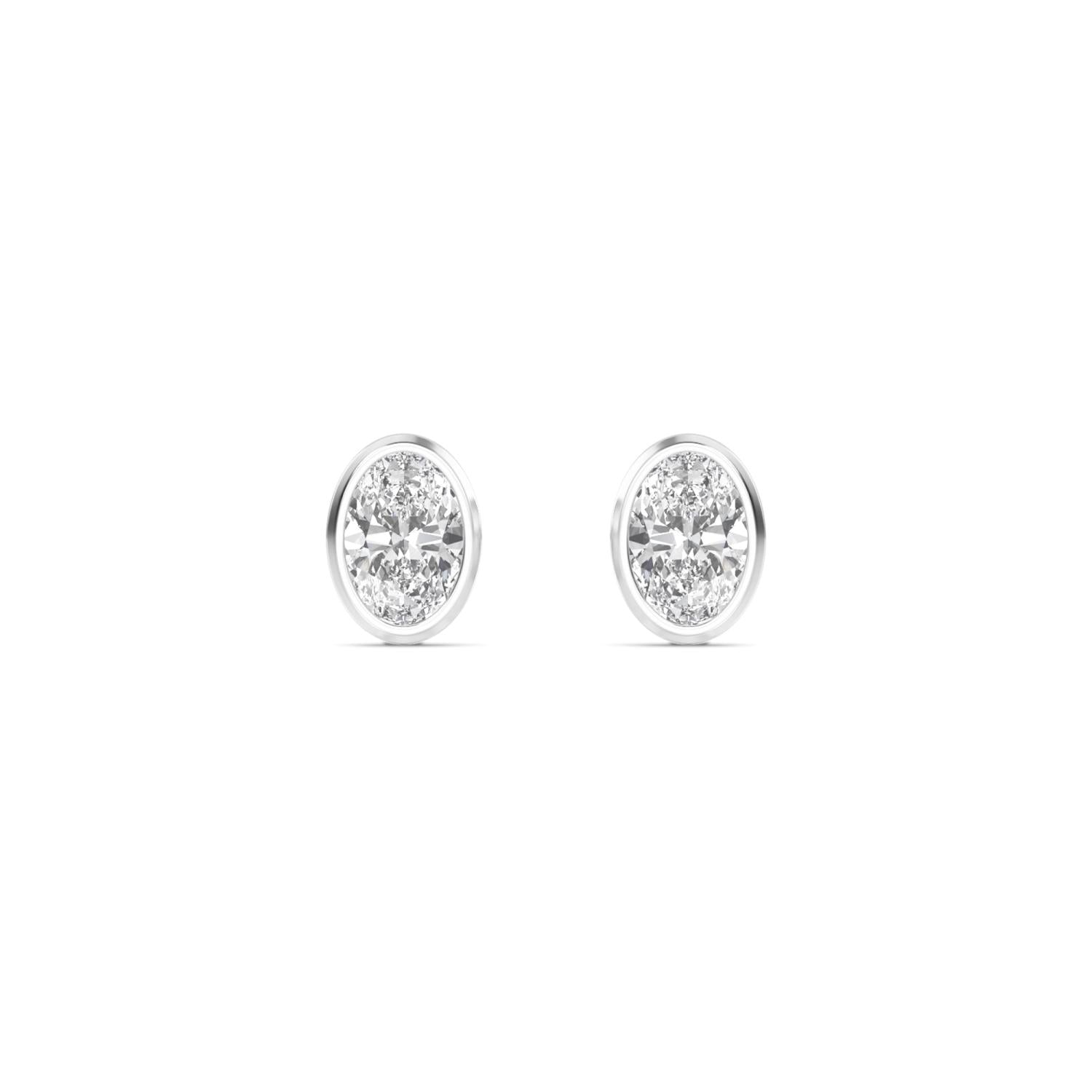 9K White Gold Lab Grown Diamond EARRINGS 2.00 ctw E33247OV-2