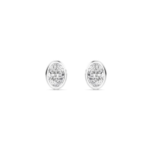 9K White Gold Lab Grown Diamond EARRINGS 2.00 ctw E33247OV-2