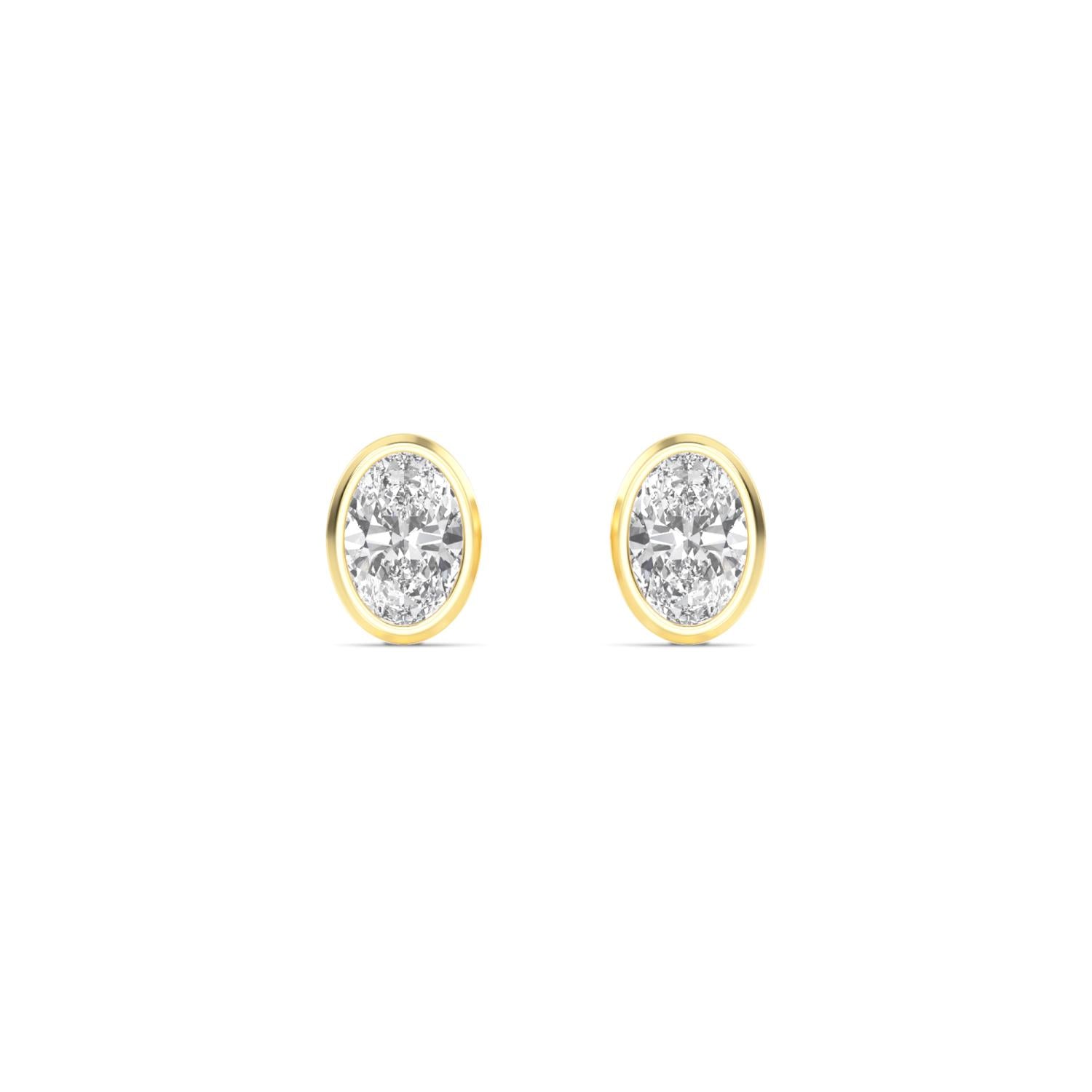 9K Yellow Gold Lab Grown Diamond EARRINGS 2.00 ctw E33247OV-2