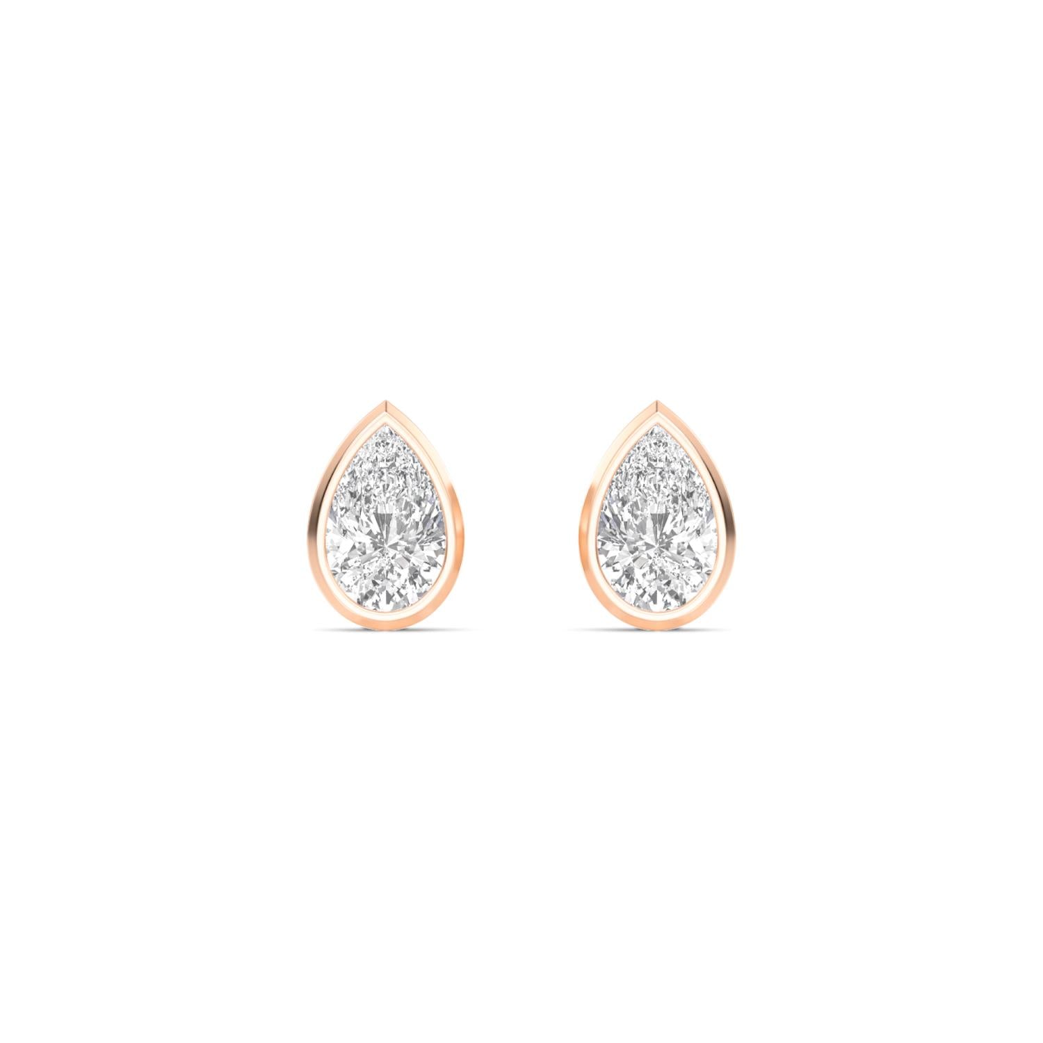 9K Rose Gold Lab Grown Diamond EARRINGS 2.00 ctw E33247PE-2