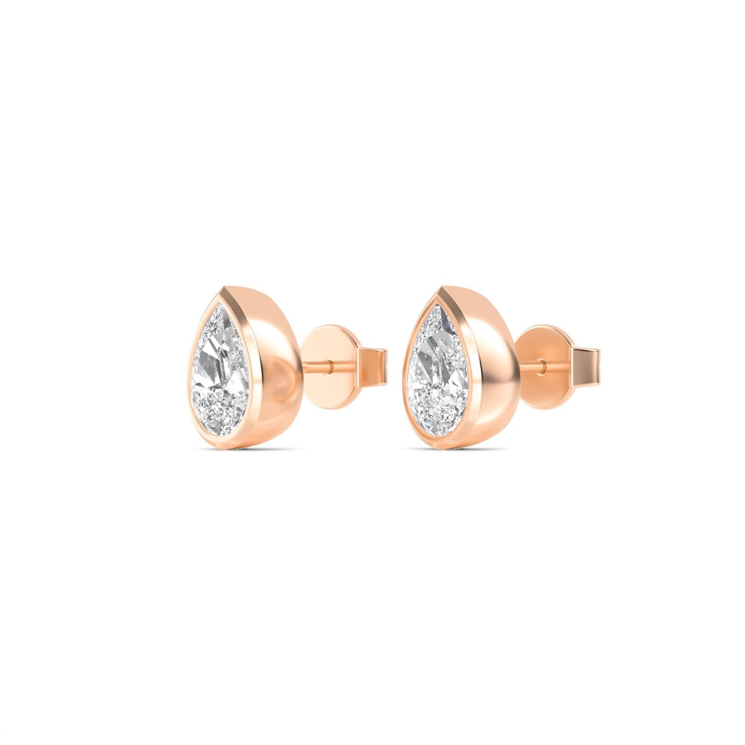 9K Rose Gold Lab Grown Diamond EARRINGS 2.00 ctw E33247PE-2
