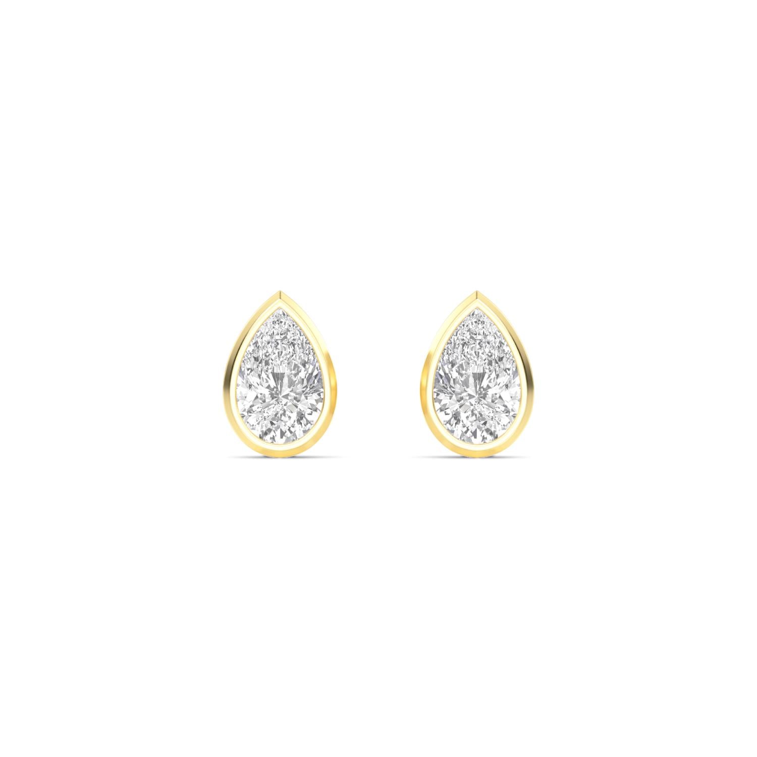 9K Yellow Gold Lab Grown Diamond EARRINGS 2.00 ctw E33247PE-2