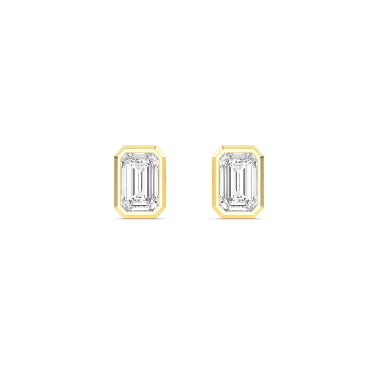 9K Yellow Gold Lab Grown Diamond EARRINGS 2.00 ctw E33247RDT-2