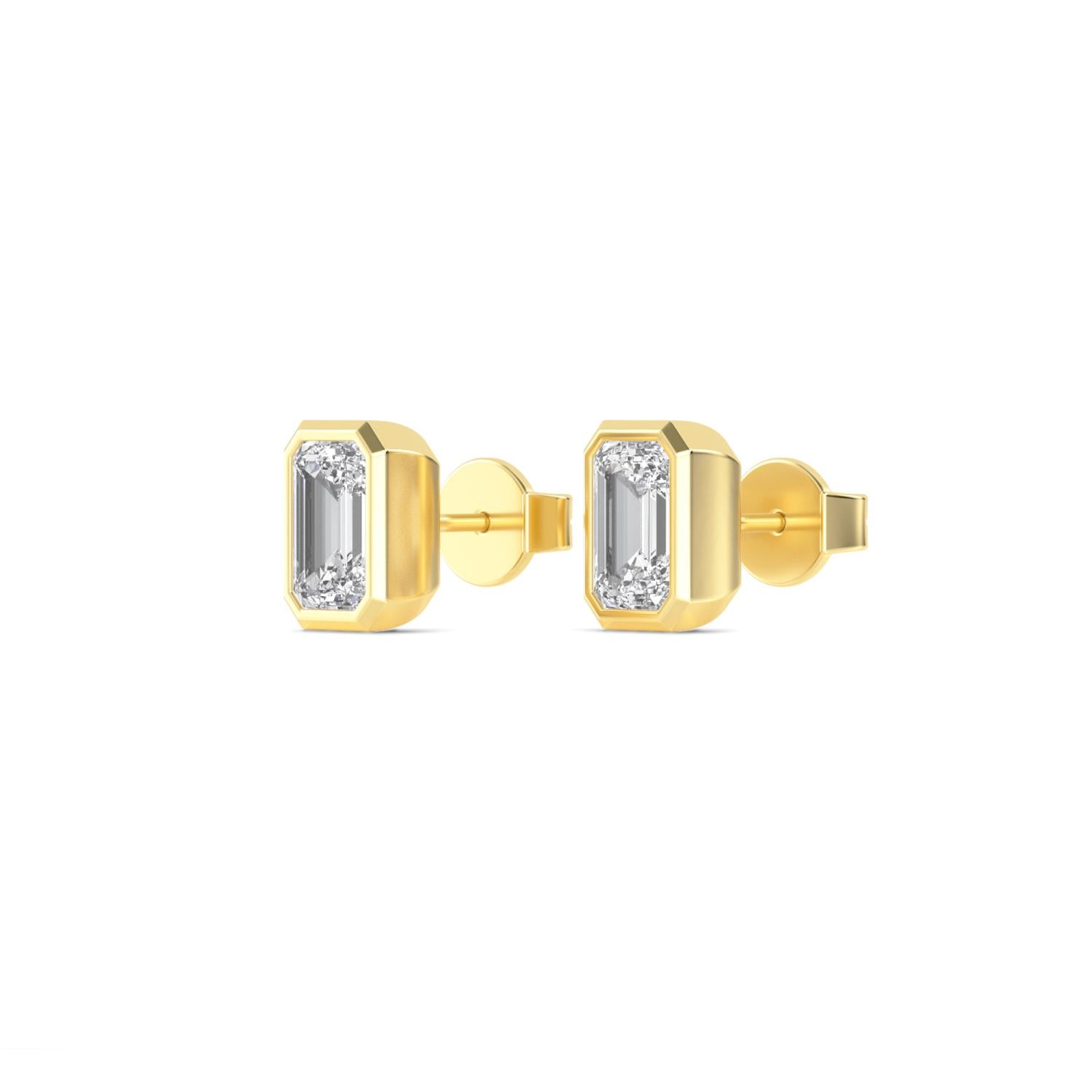 9K Yellow Gold Lab Grown Diamond EARRINGS 2.00 ctw E33247RDT-2