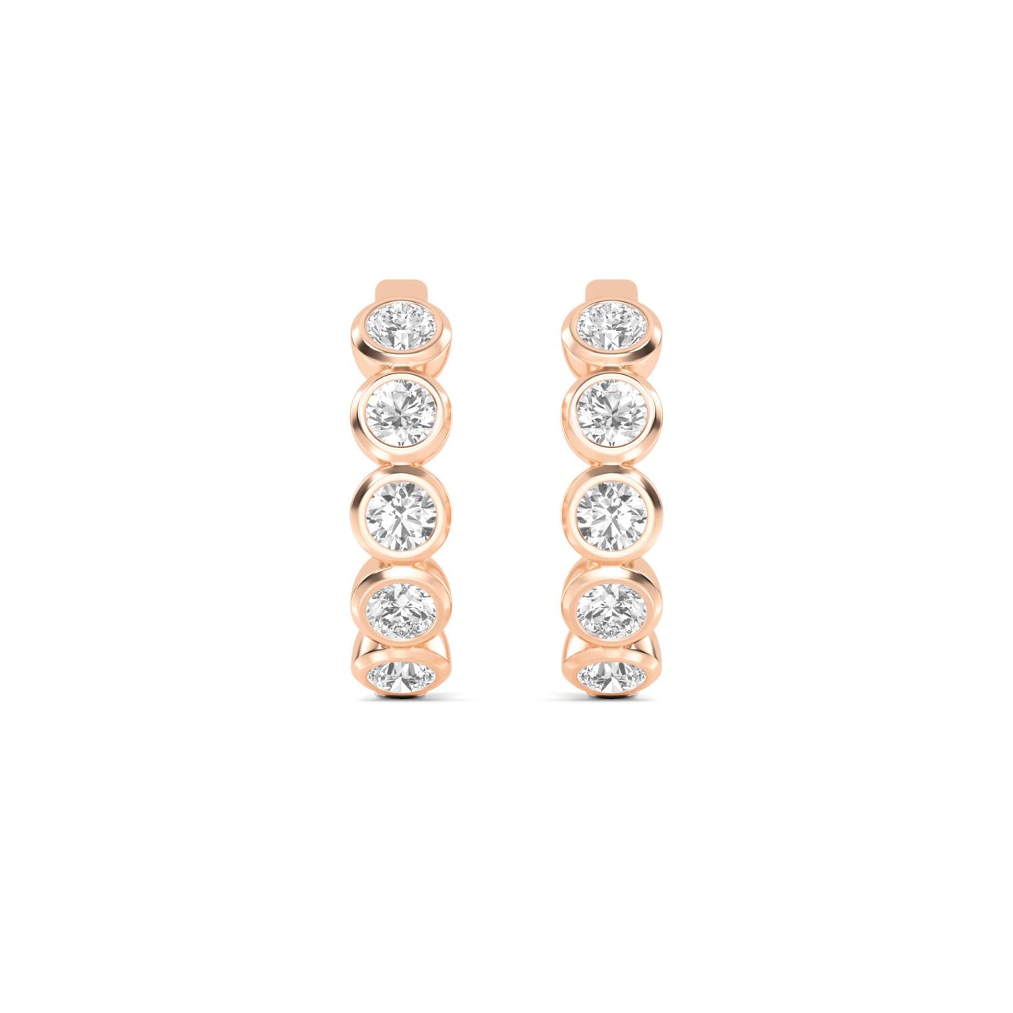 9K Rose Gold Lab Grown Diamond EARRINGS 1.11 ctw E33270-1