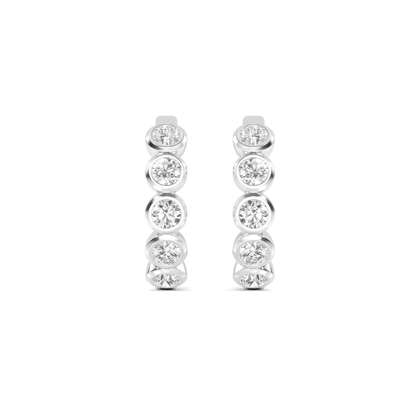9K White Gold Lab Grown Diamond EARRINGS 1.11 ctw E33270-1