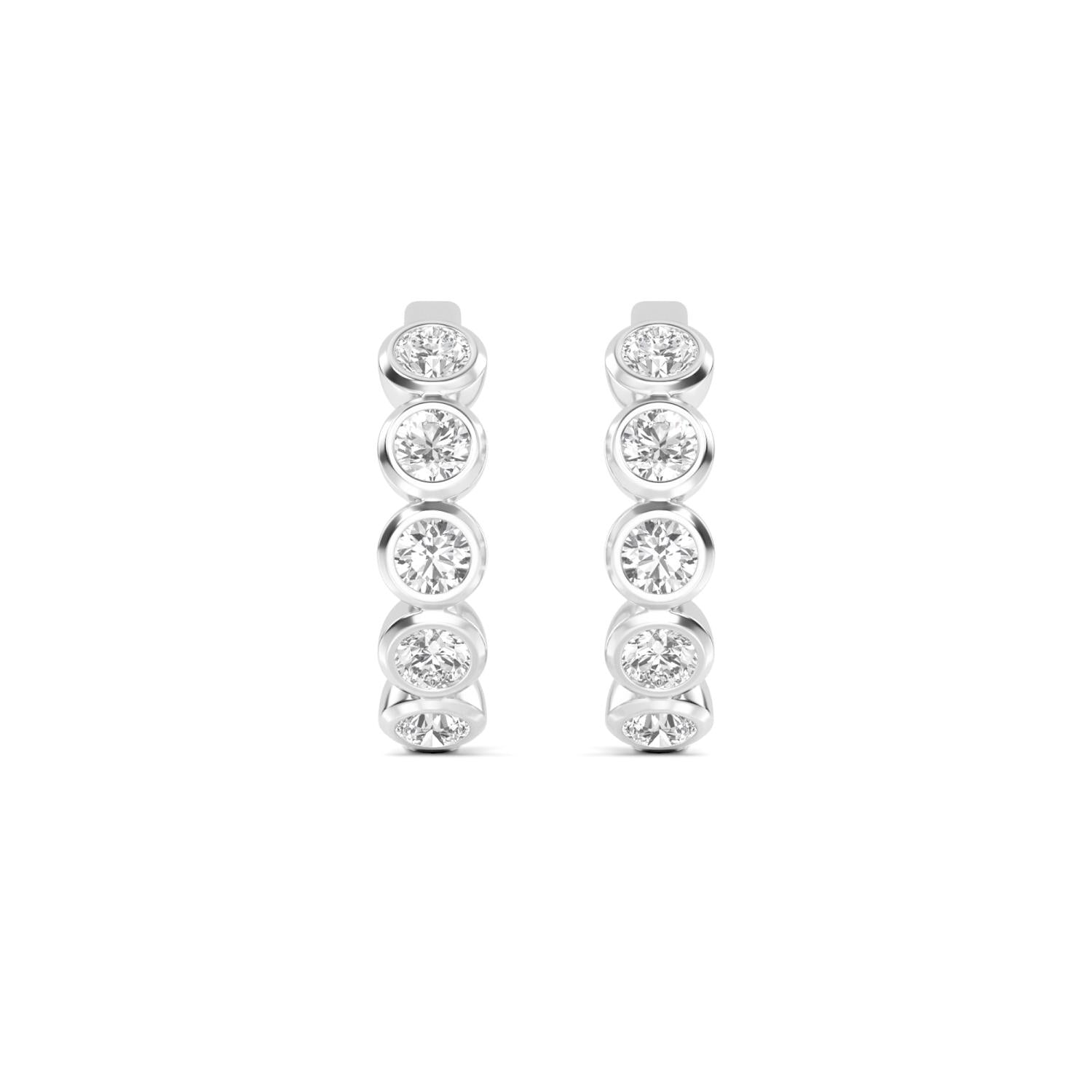 9K White Gold Lab Grown Diamond EARRINGS 1.11 ctw E33270-1