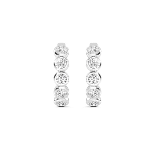 9K White Gold Lab Grown Diamond EARRINGS 1.11 ctw E33270-1