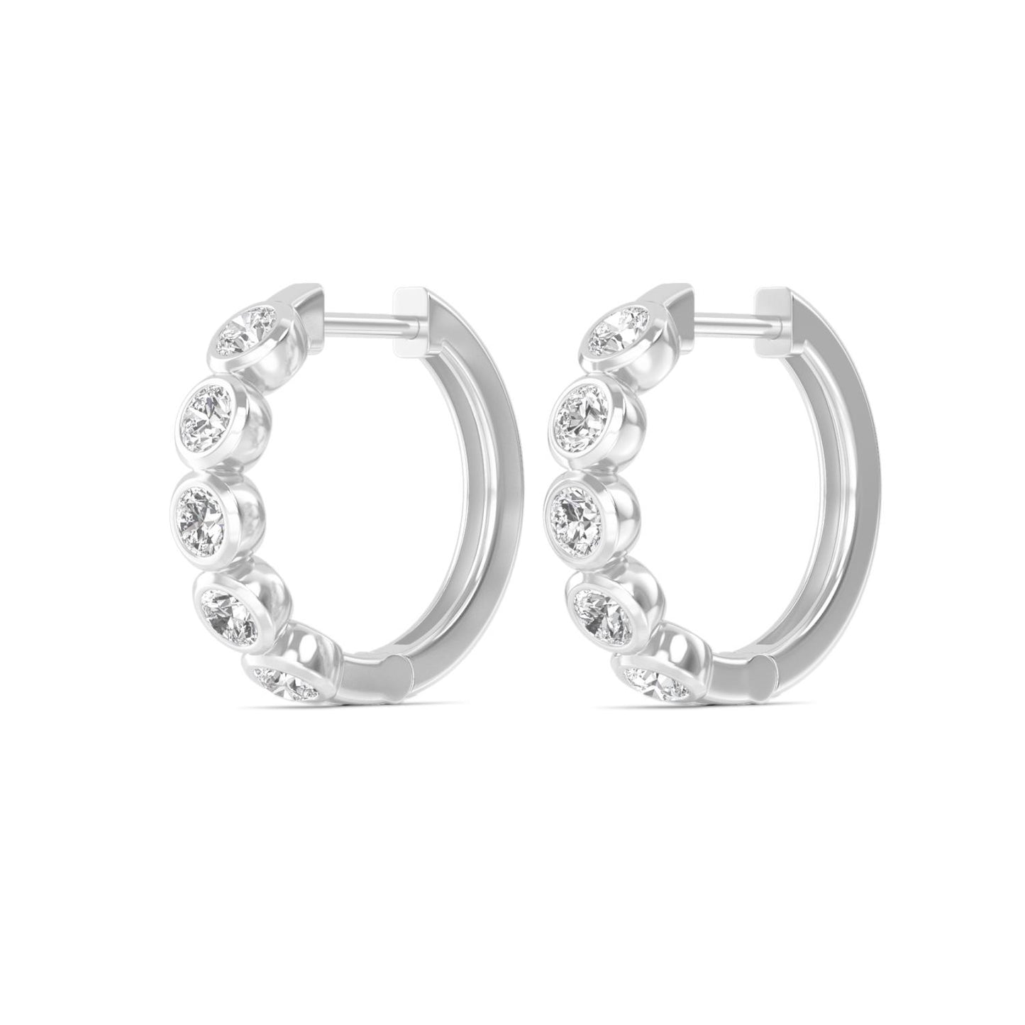 9K White Gold Lab Grown Diamond EARRINGS 1.11 ctw E33270-1