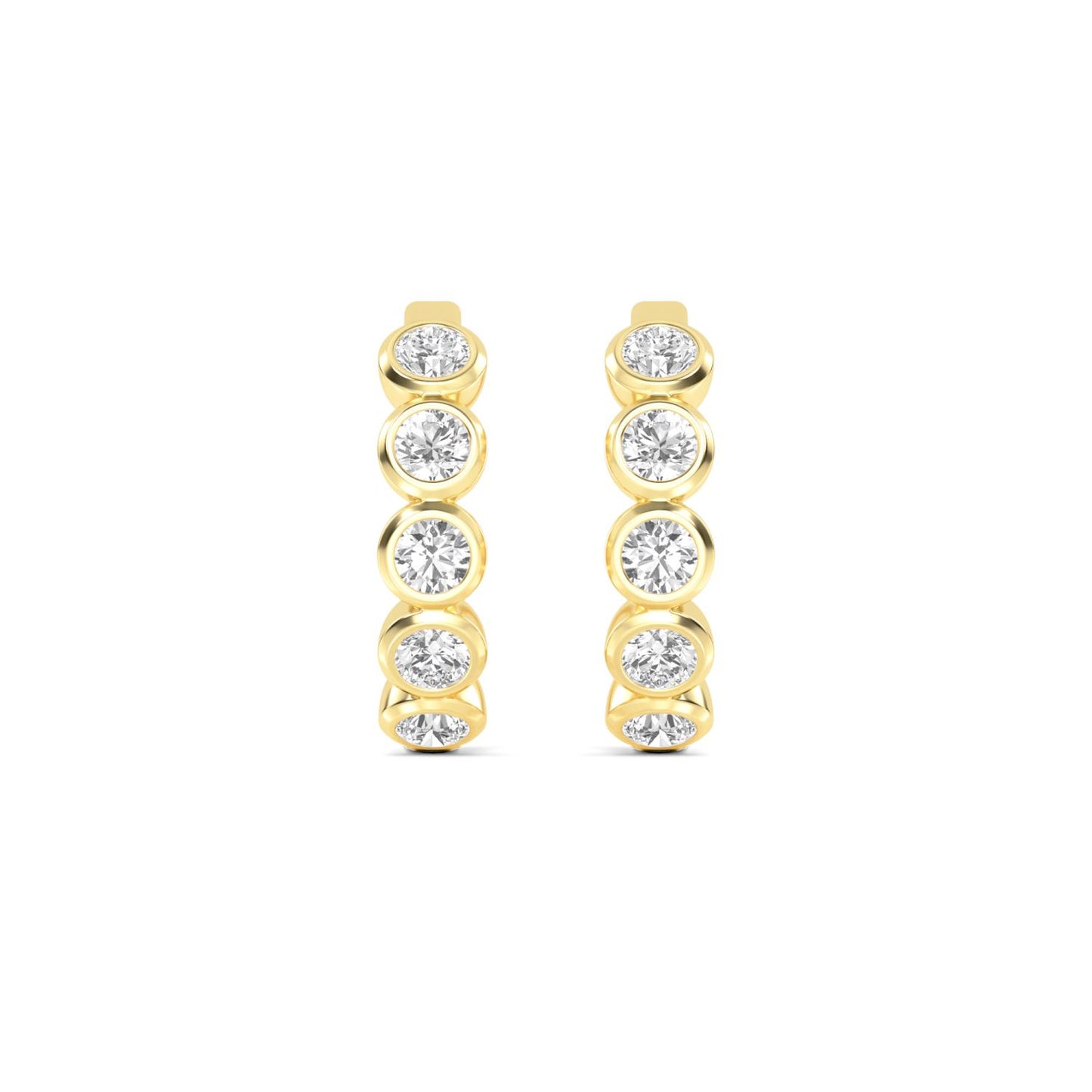 9K Yellow Gold Lab Grown Diamond EARRINGS 1.11 ctw E33270-1