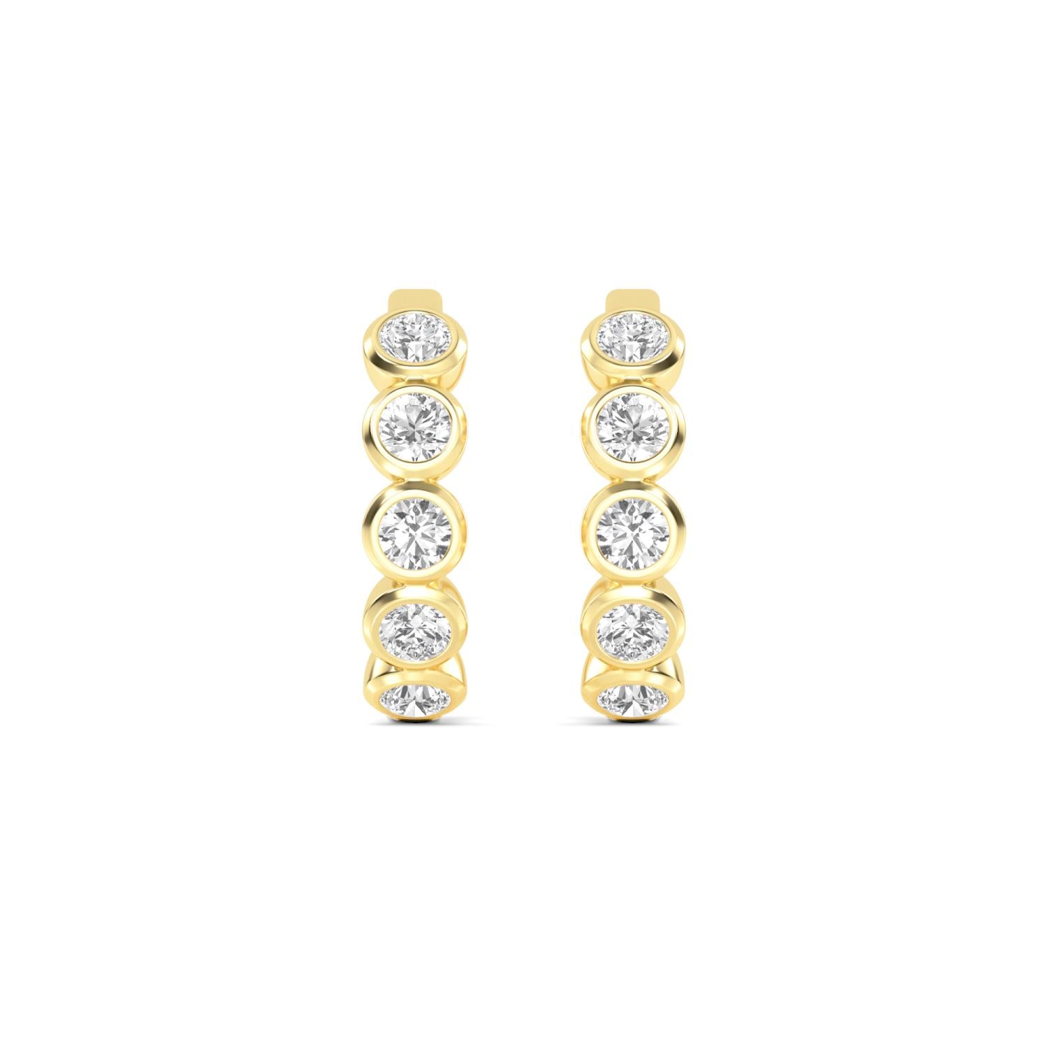 9K Yellow Gold Lab Grown Diamond EARRINGS 1.11 ctw E33270-1