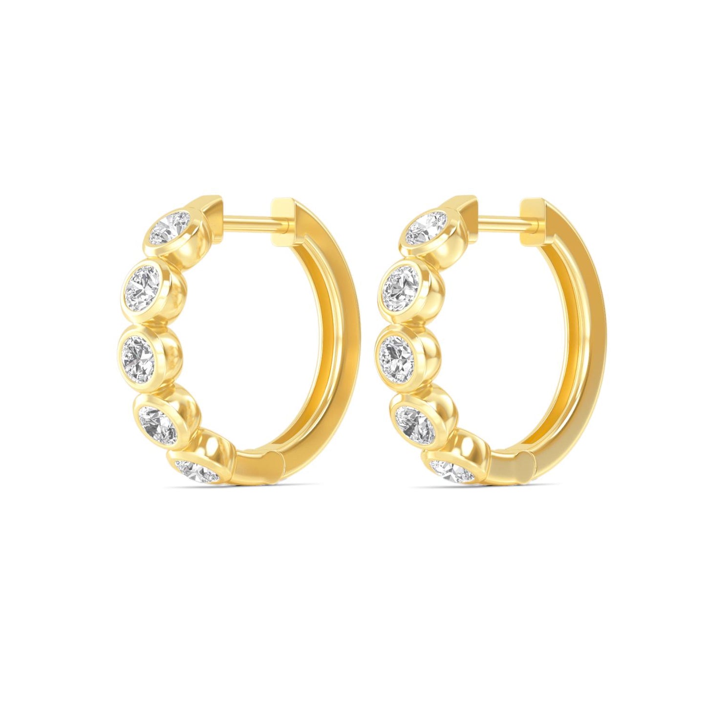 9K Yellow Gold Lab Grown Diamond EARRINGS 1.11 ctw E33270-1
