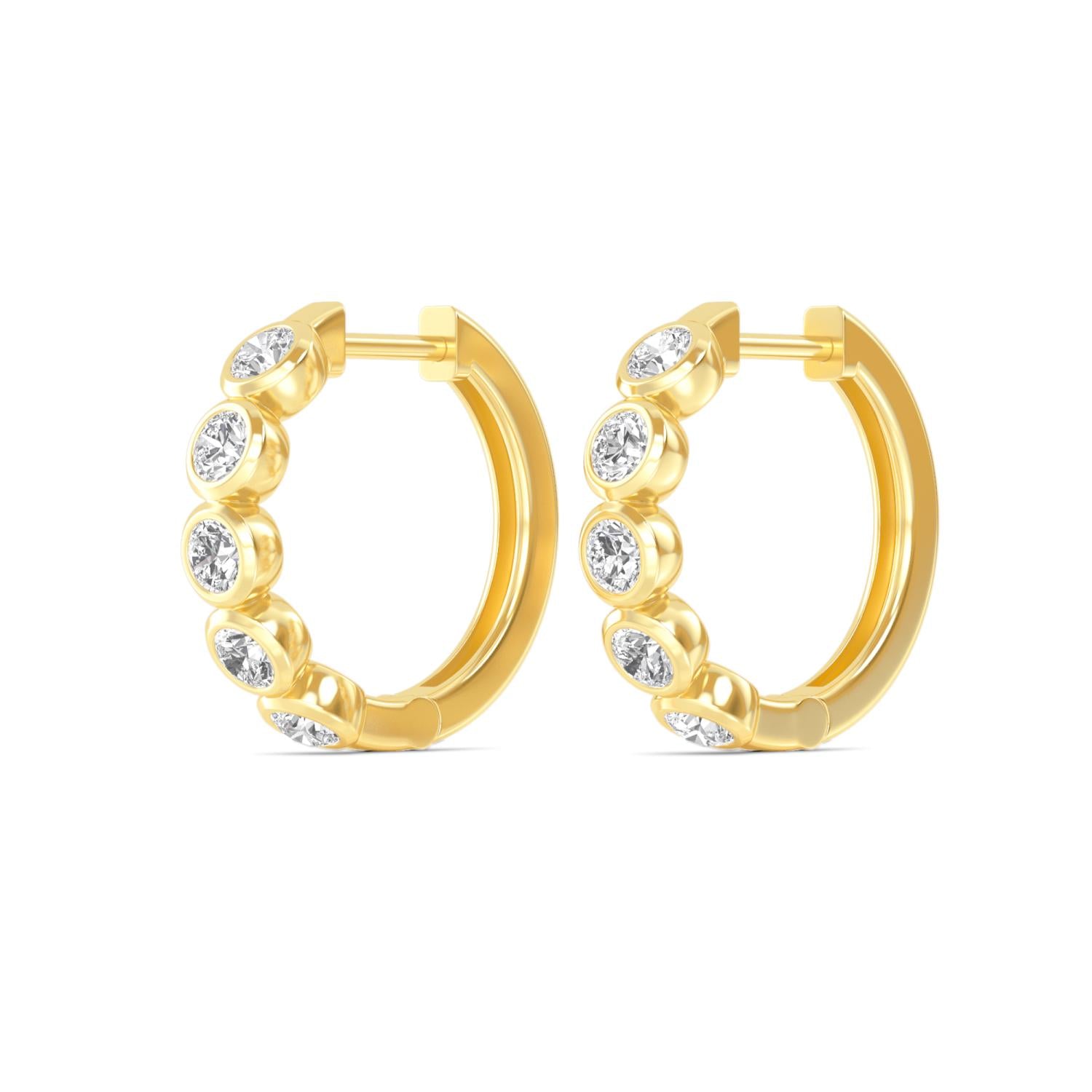 9K Yellow Gold Lab Grown Diamond EARRINGS 1.11 ctw E33270-1