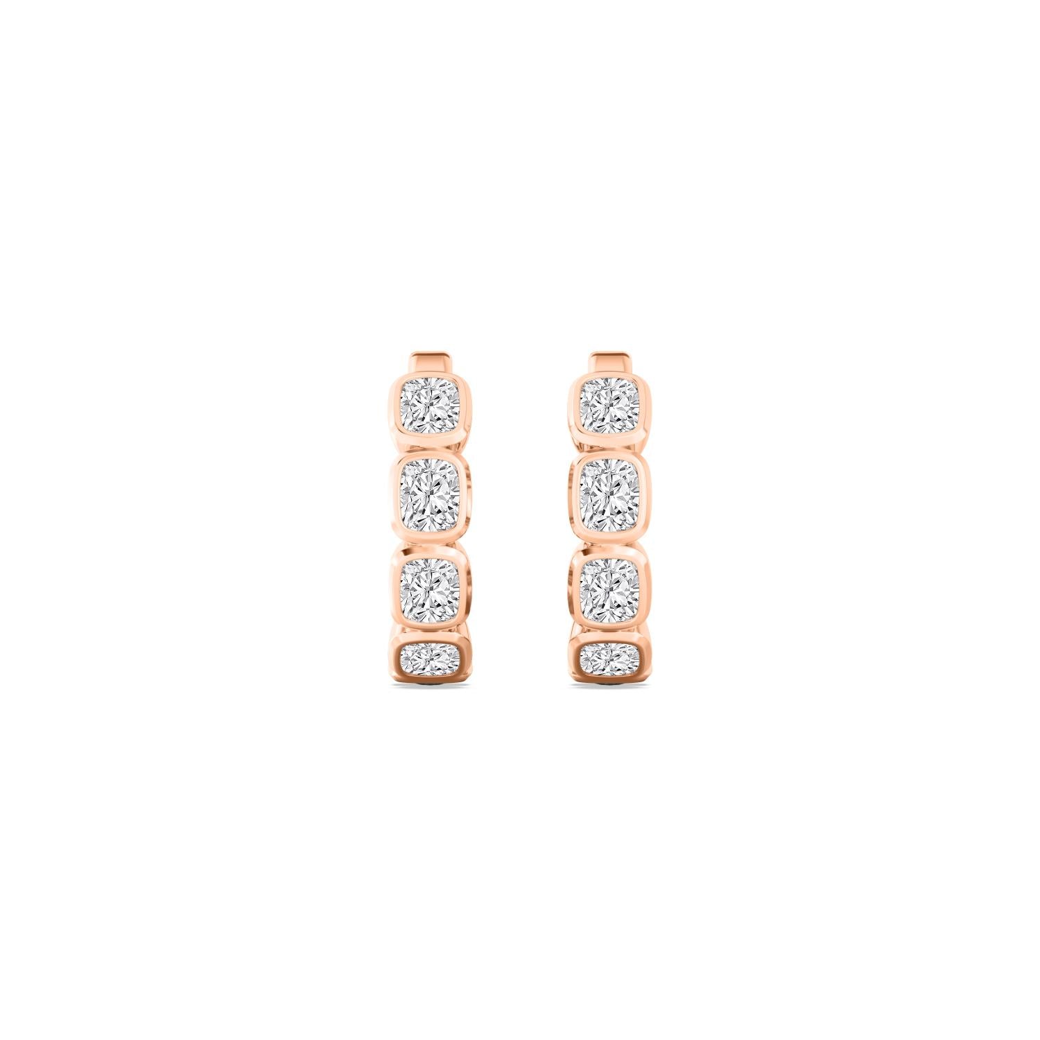 9K Rose Gold Lab Grown Diamond EARRINGS 1.63 ctw E33270CU-1.50CT
