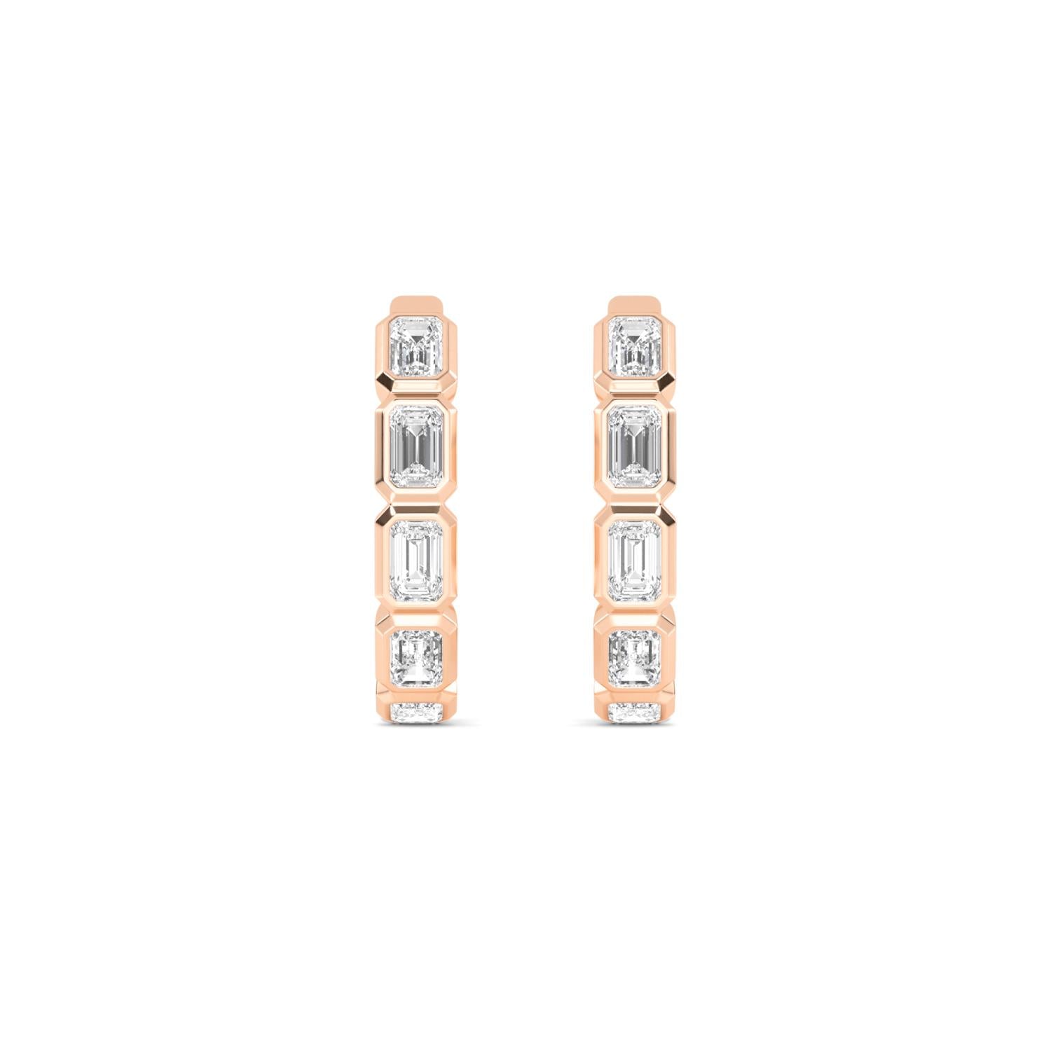 9K Rose Gold Lab Grown Diamond EARRINGS 1.18 ctw E33270EM-1