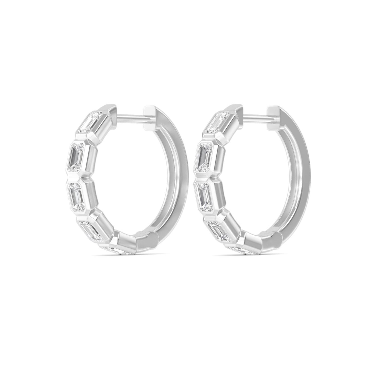 9K White Gold Lab Grown Diamond EARRINGS 1.18 ctw E33270EM-1