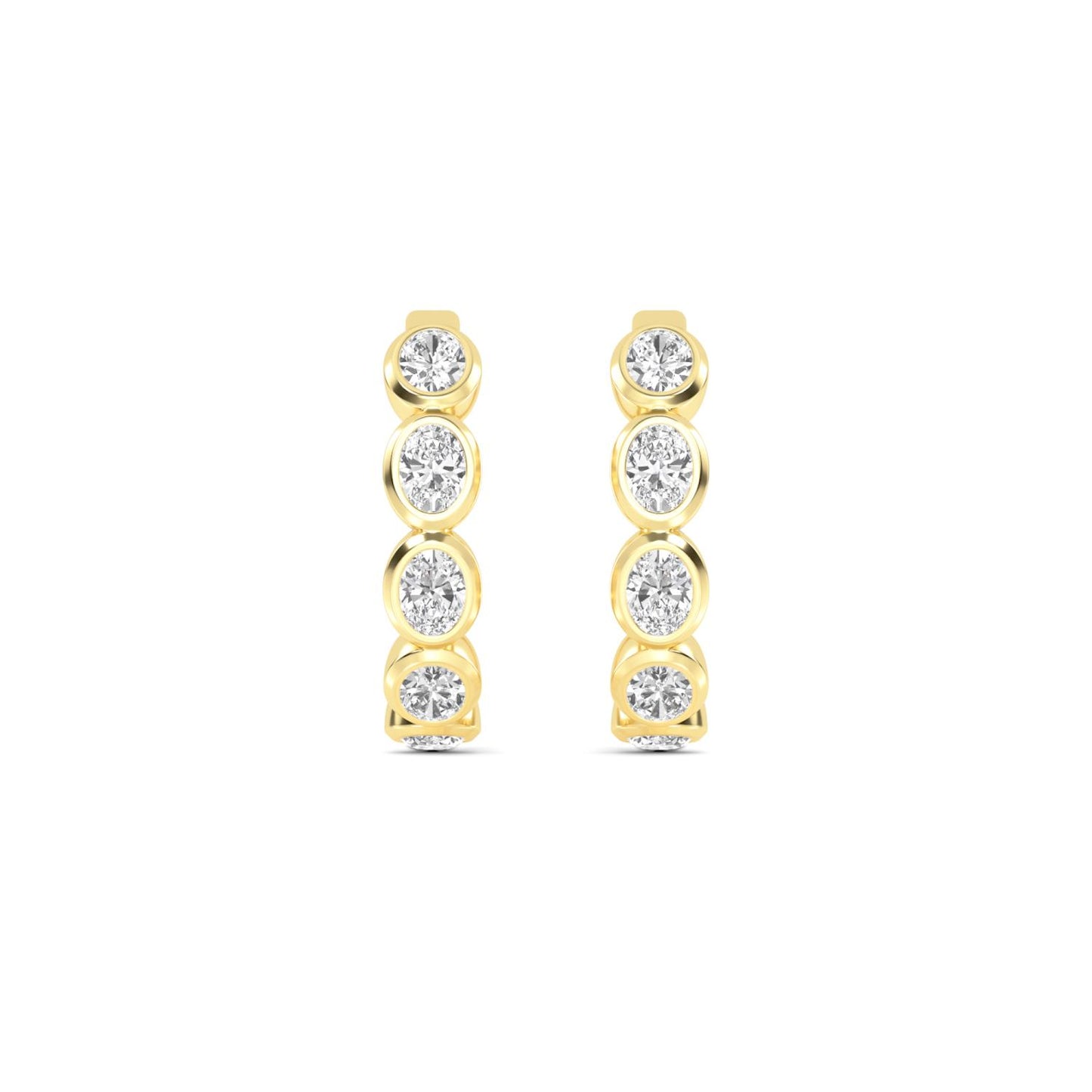 9K Yellow Gold Lab Grown Diamond EARRINGS 1.48 ctw E33270OV-1.50CT
