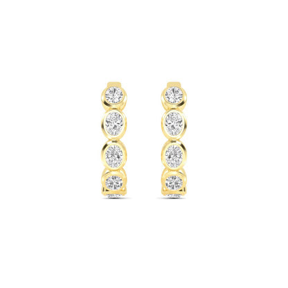 9K Yellow Gold Lab Grown Diamond EARRINGS 1.48 ctw E33270OV-1.50CT