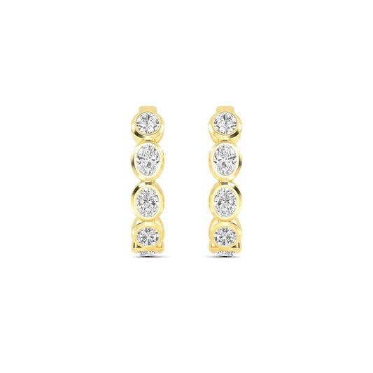 9K Yellow Gold Lab Grown Diamond EARRINGS 1.48 ctw E33270OV-1.50CT