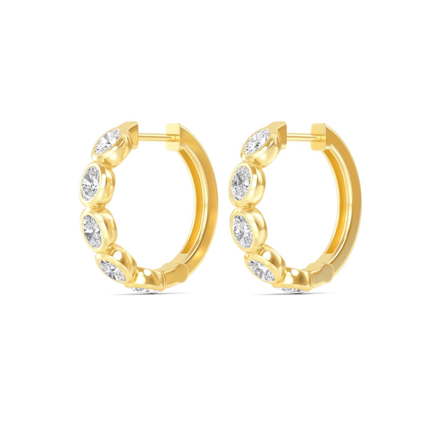 9K Yellow Gold Lab Grown Diamond EARRINGS 1.48 ctw E33270OV-1.50CT