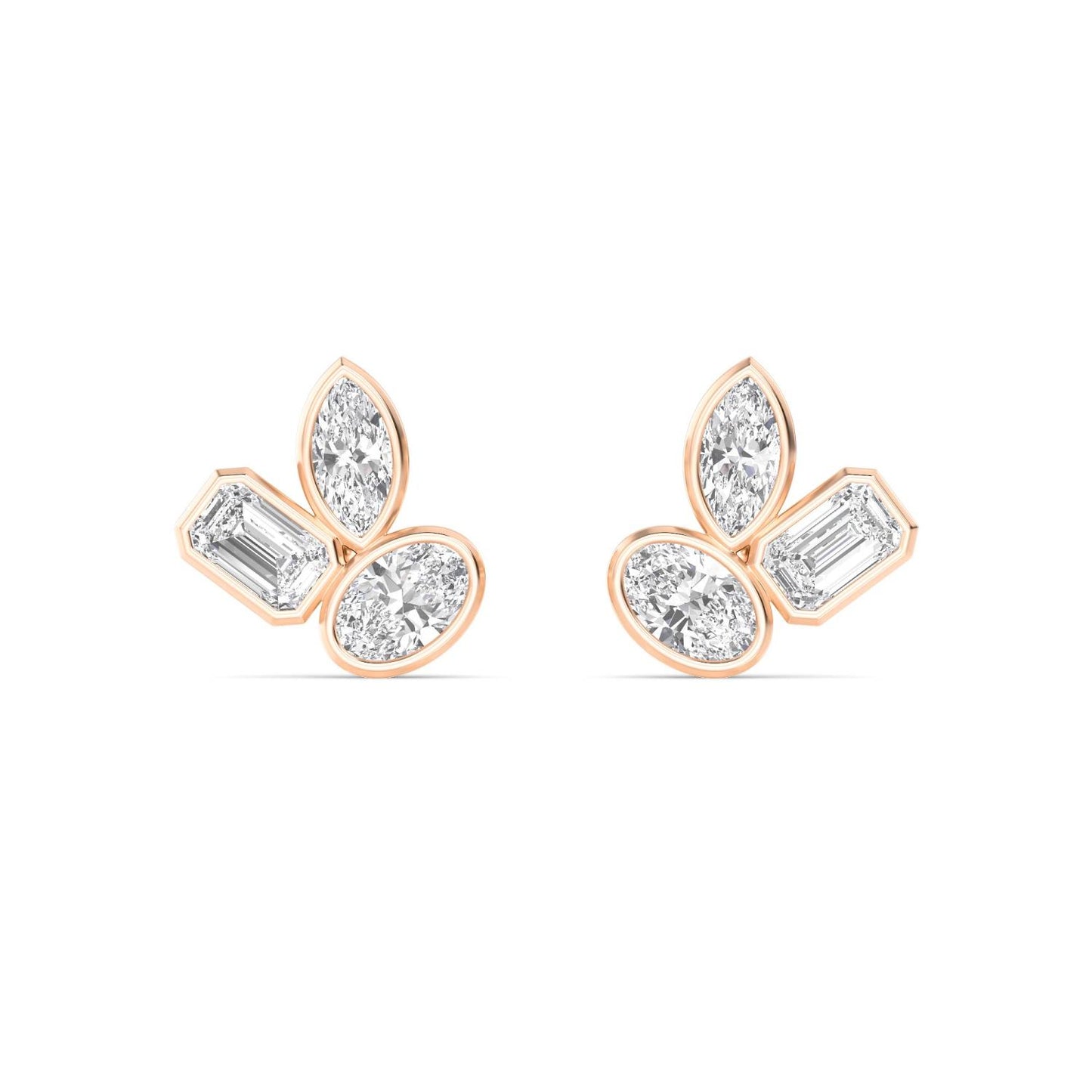 9K Rose Gold Lab Grown Diamond EARRINGS 2.06 ctw E33276MS-2