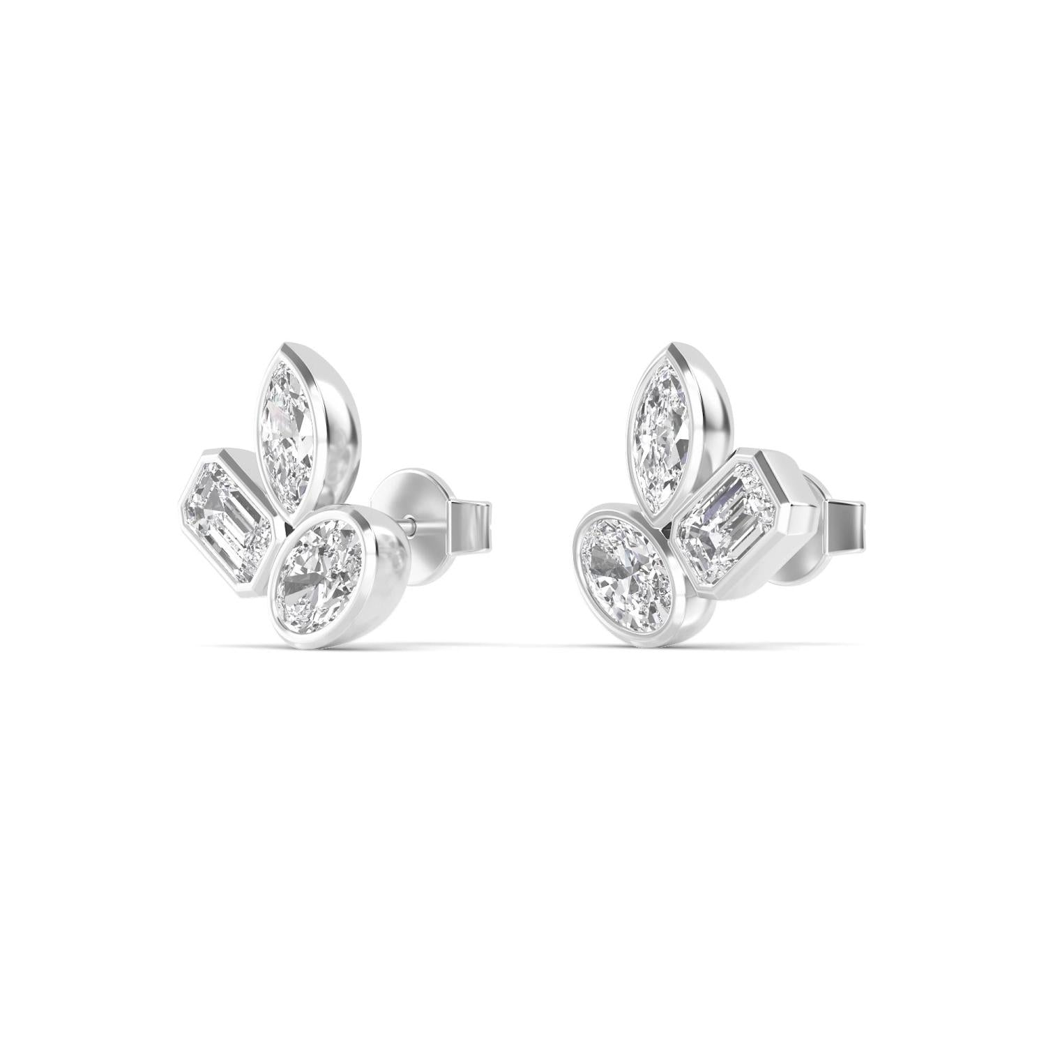 9K White Gold Lab Grown Diamond EARRINGS 2.06 ctw E33276MS-2