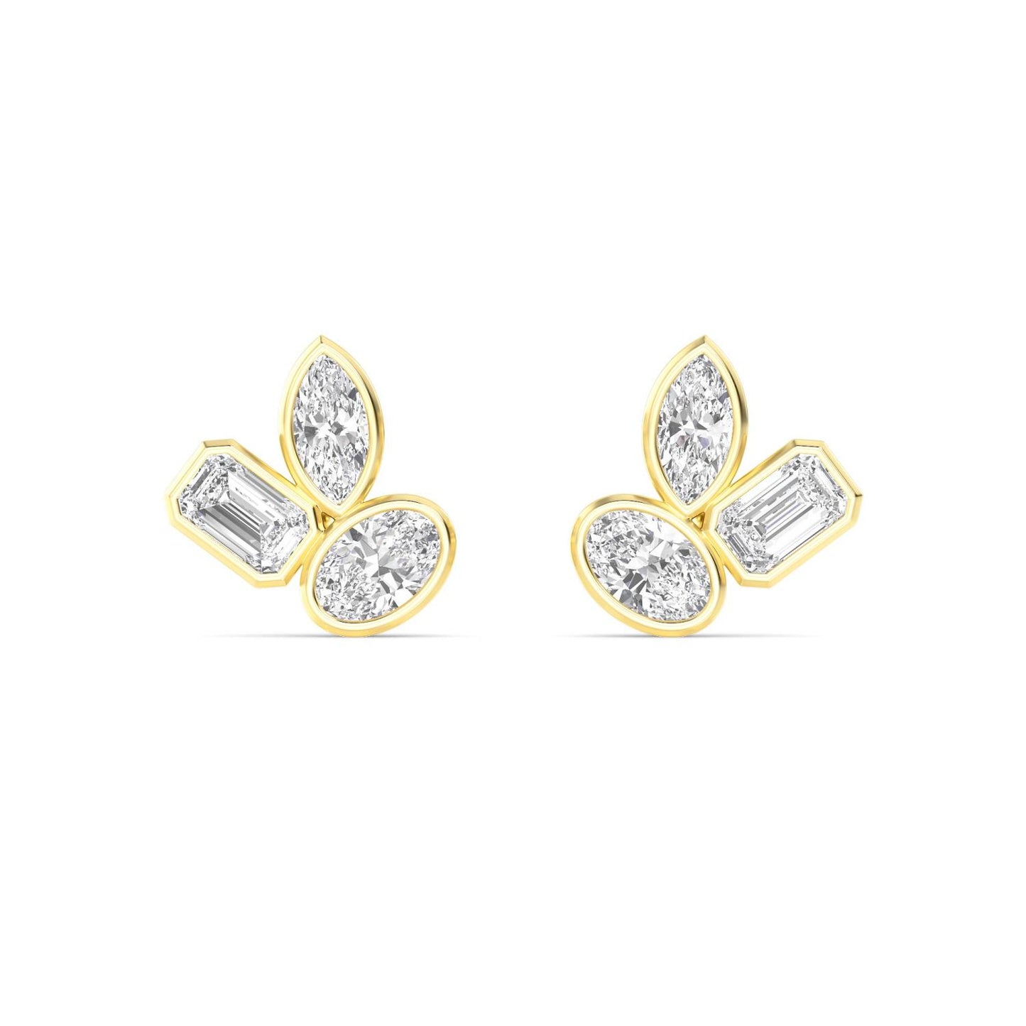 9K Yellow Gold Lab Grown Diamond EARRINGS 2.06 ctw E33276MS-2