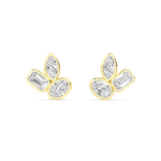 9K Yellow Gold Lab Grown Diamond EARRINGS 2.06 ctw E33276MS-2