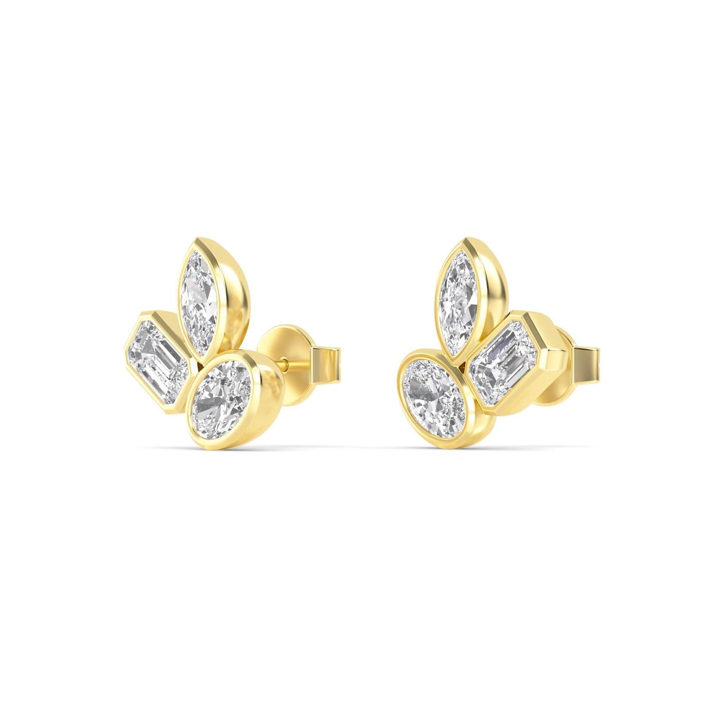 9K Yellow Gold Lab Grown Diamond EARRINGS 2.06 ctw E33276MS-2